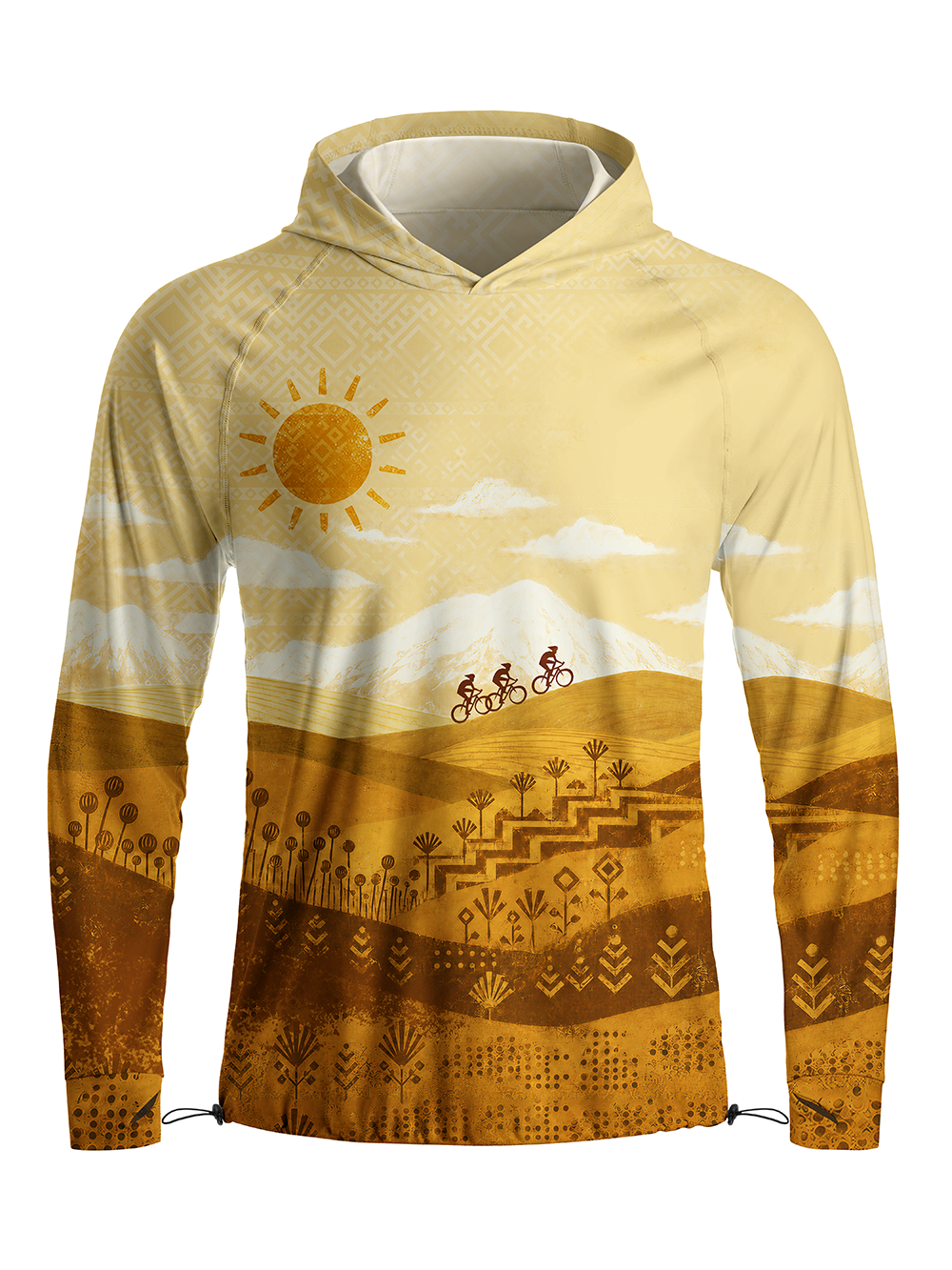 Orionride Ancient Trail Long Sleeve Cycling Hoodie Shirt