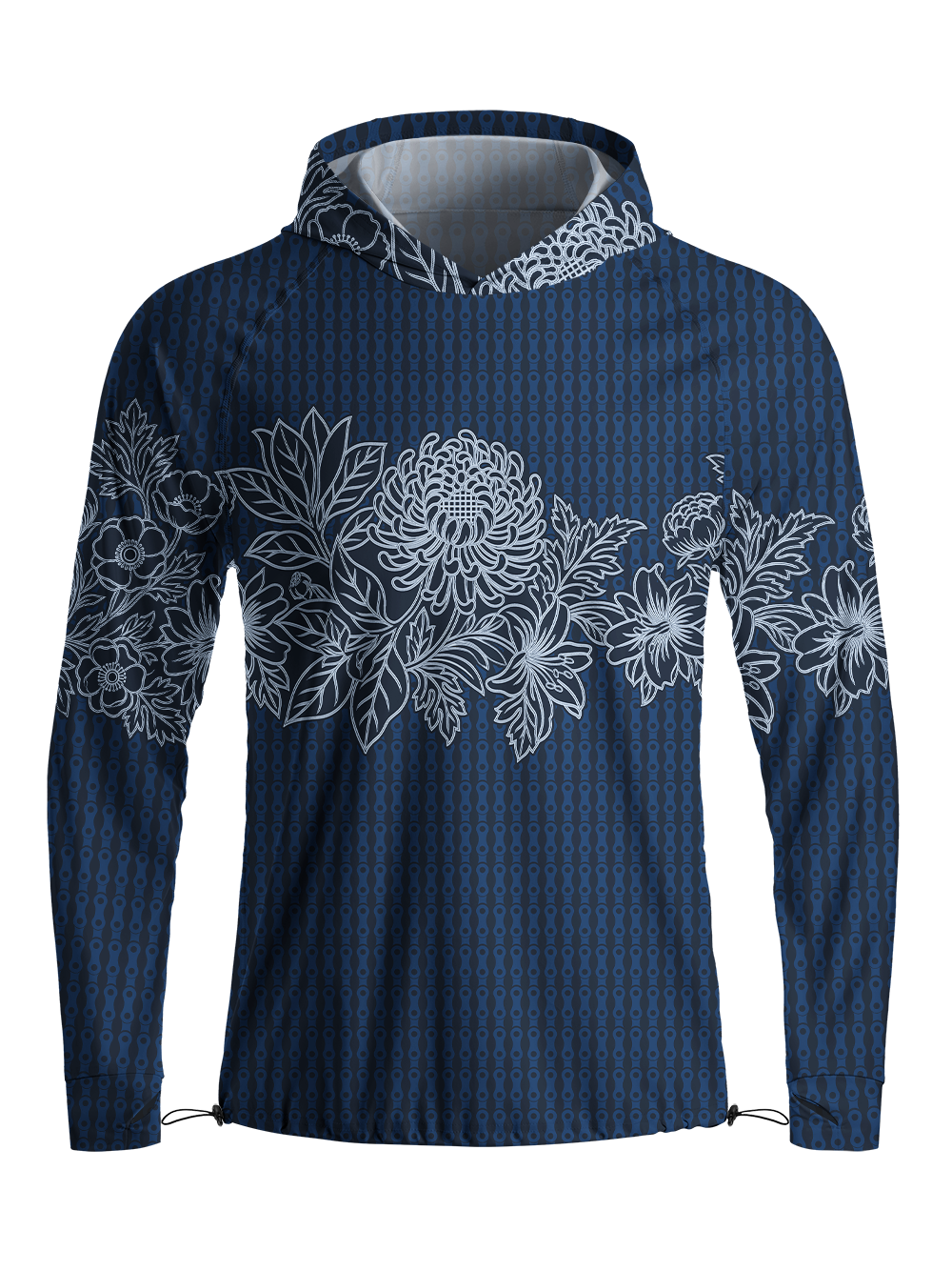 Orionride Jacquard Bloom Long Sleeve Cycling Hoodie Shirt