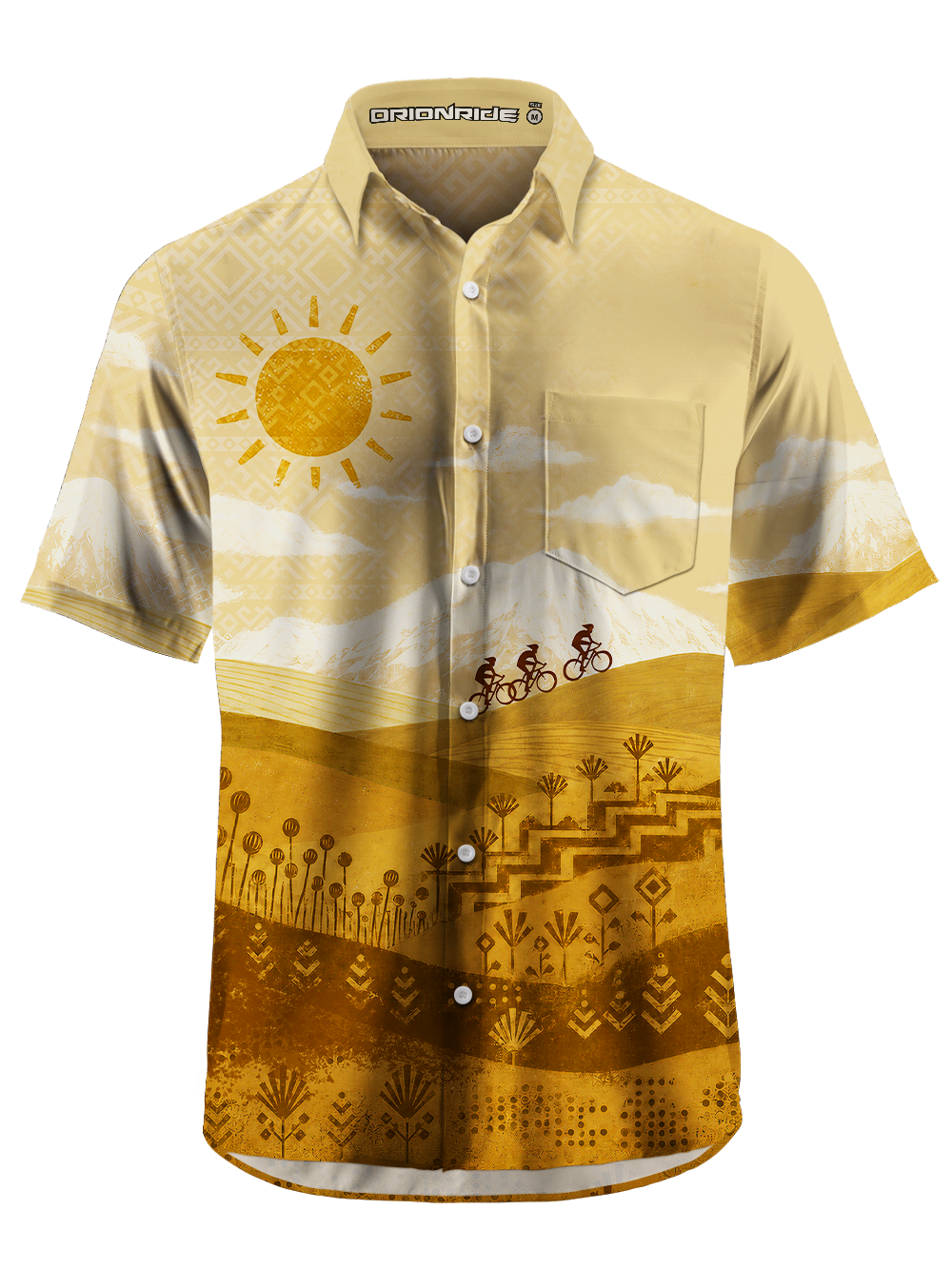 Orionride Ancient Trail Zipper Pockets Ultra Lightweight Short Sleeves Gravel Shirt