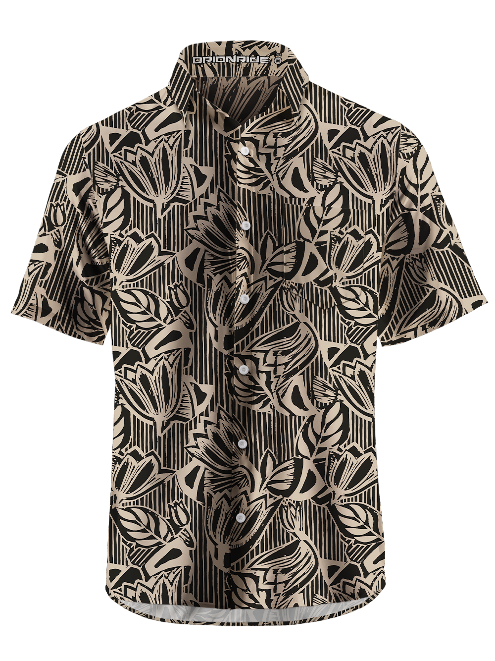 Orionride Line Carved Tulip Zipper Pockets Ultra Lightweight Short Sleeves Gravel Shirt