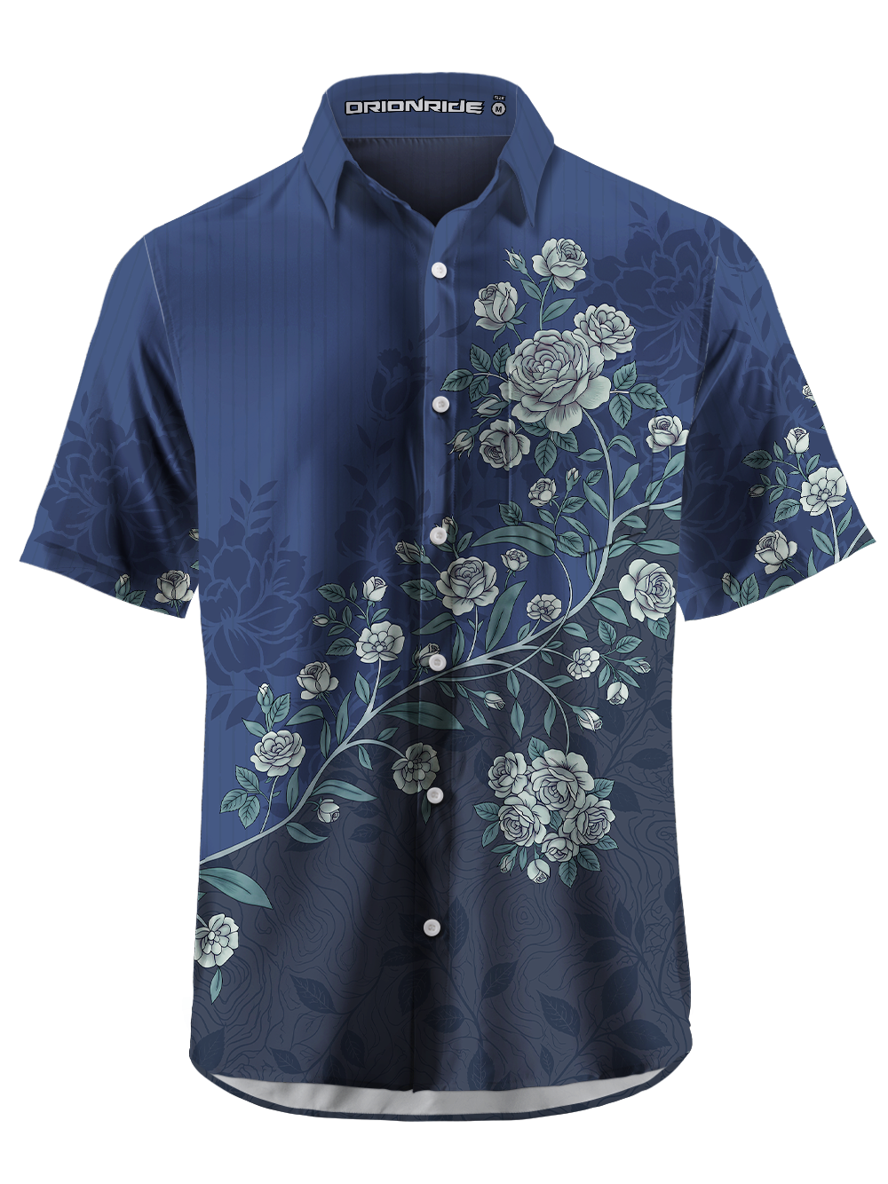 Orionride Gold Rose Shadow Zipper Pockets Ultra Lightweight Short Sleeves Gravel Shirt