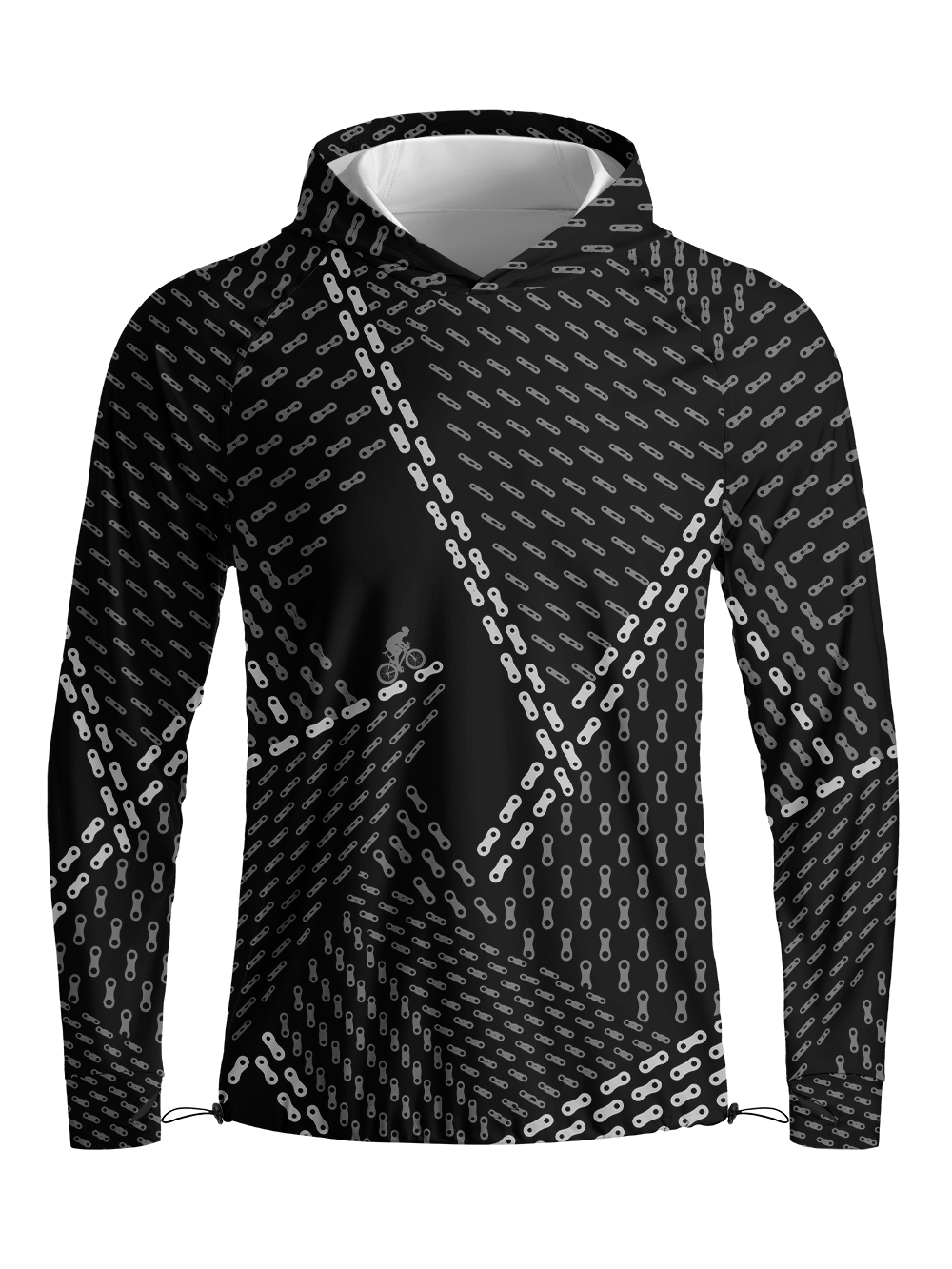 Orionride Chain Pattern Long Sleeve Cycling Hoodie Shirt