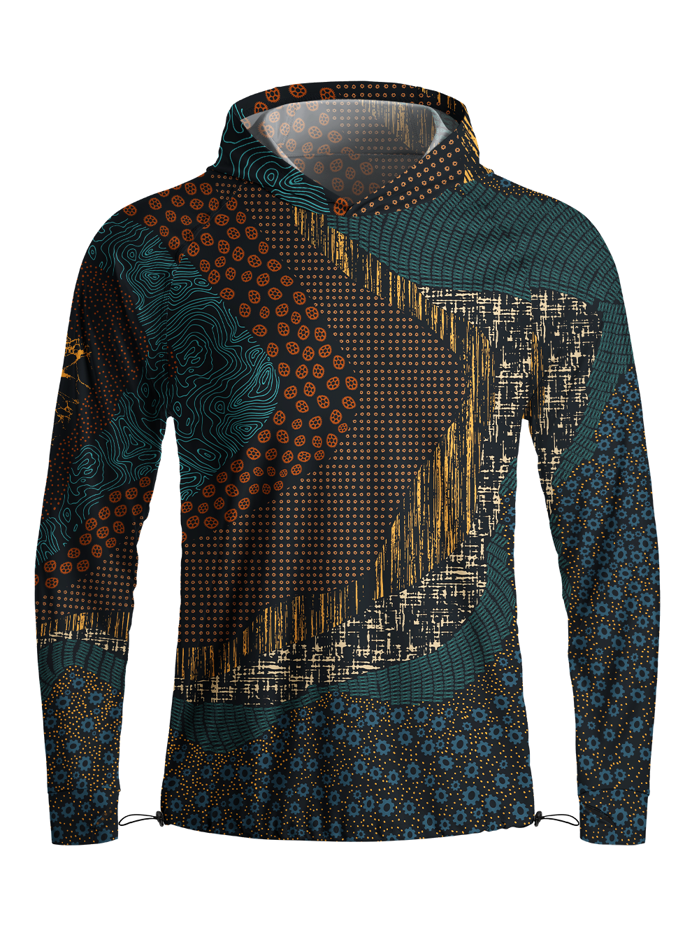 Orionride Map Code Long Sleeve Cycling Hoodie Shirt