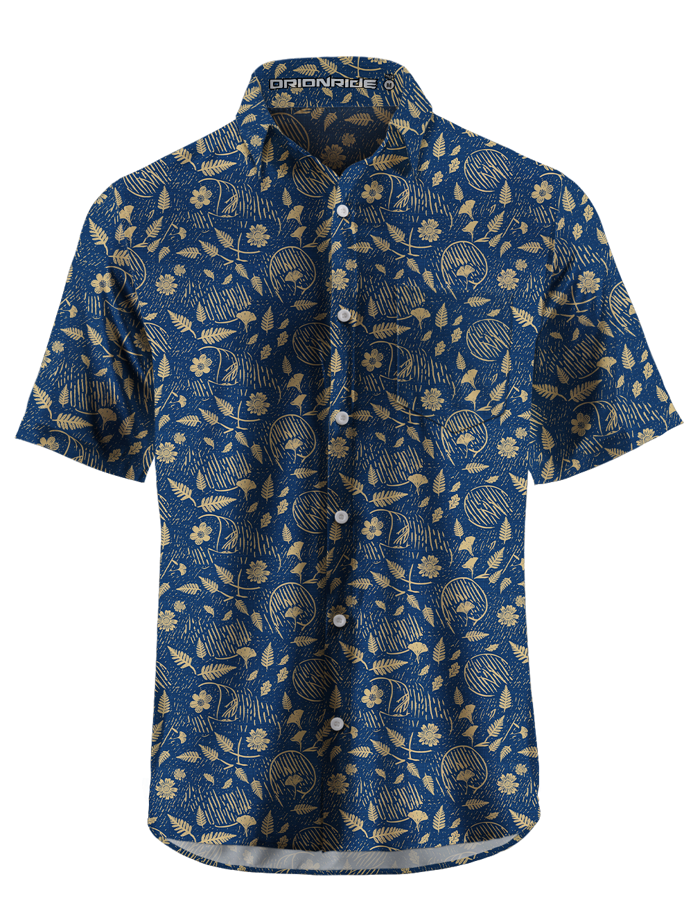 Orionride Plum Botanical Zipper Pockets Ultra Lightweight Short Sleeves Gravel Shirt