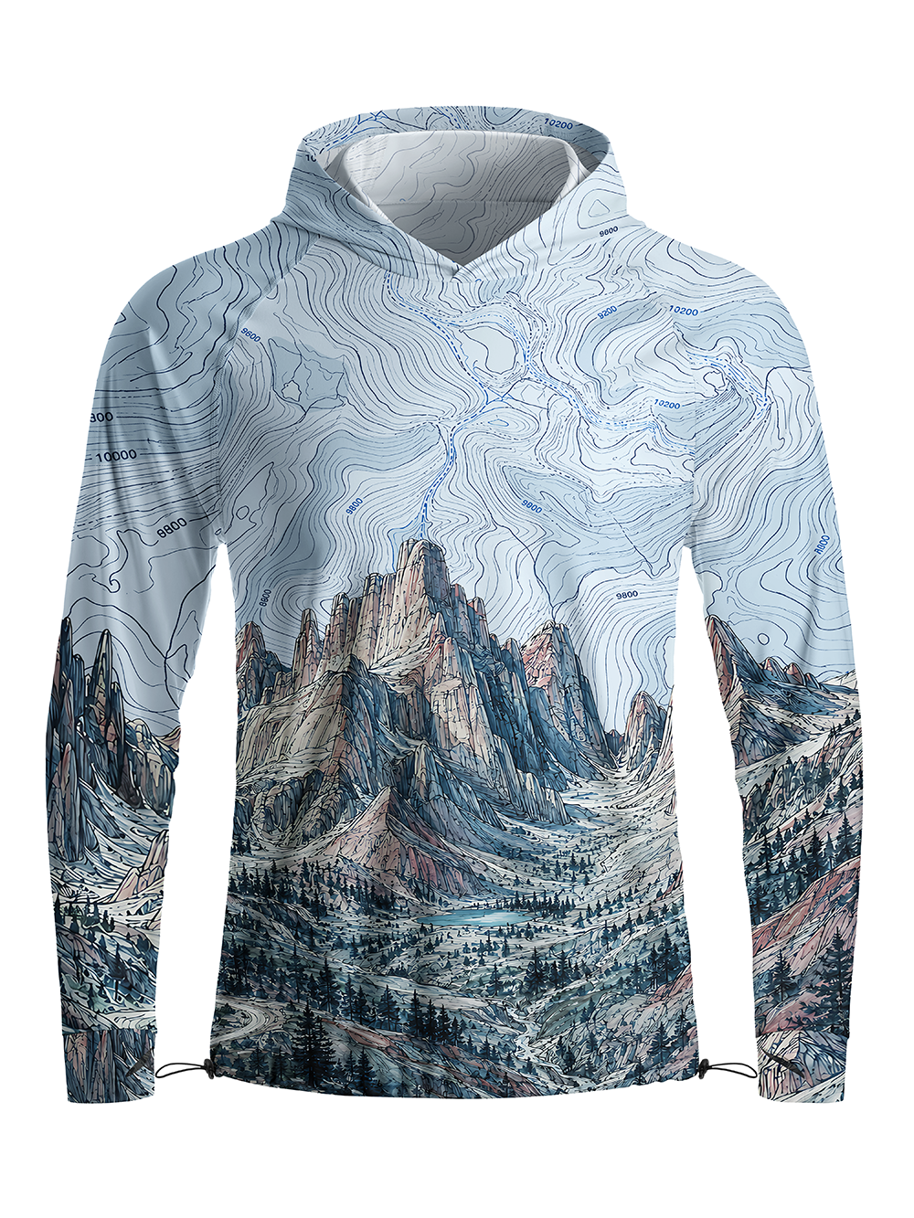 Orionride Contour Peak Long Sleeve Cycling Hoodie Shirt
