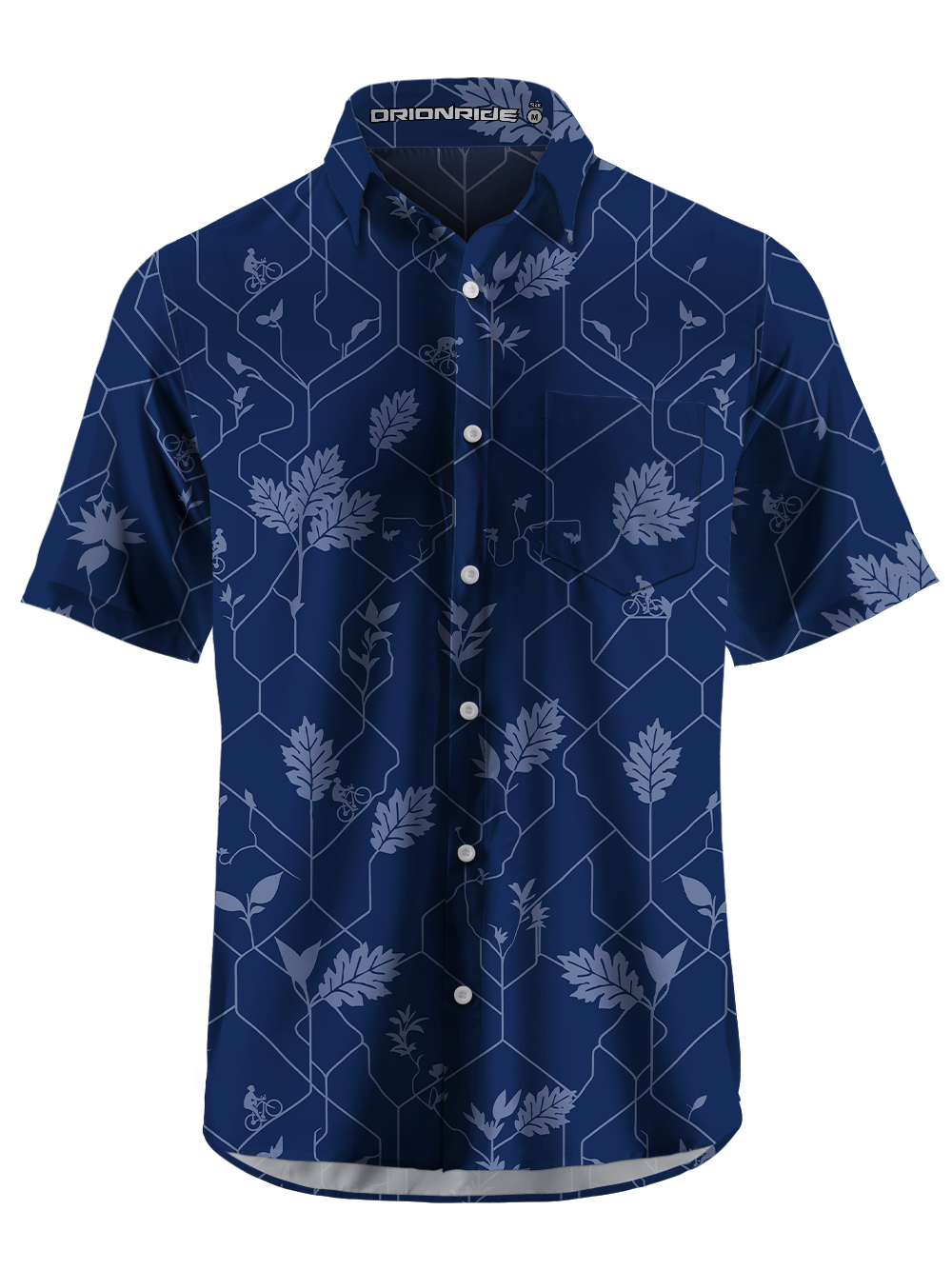 Orionride Floral Cycling Zipper Pockets Ultra Lightweight Short Sleeves Gravel Shirt