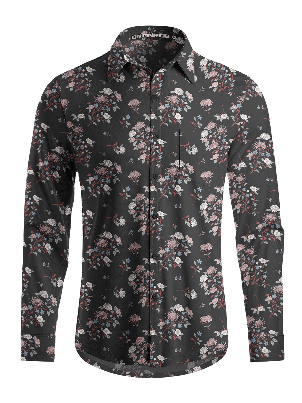 Orionride Japanese Bouquet Men's Stretchy Breathable Long Sleeve Gravel Shirt