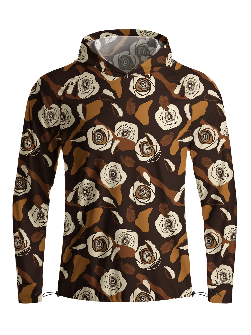 Orionride Abstract Garden Long Sleeve Cycling Hoodie Shirt