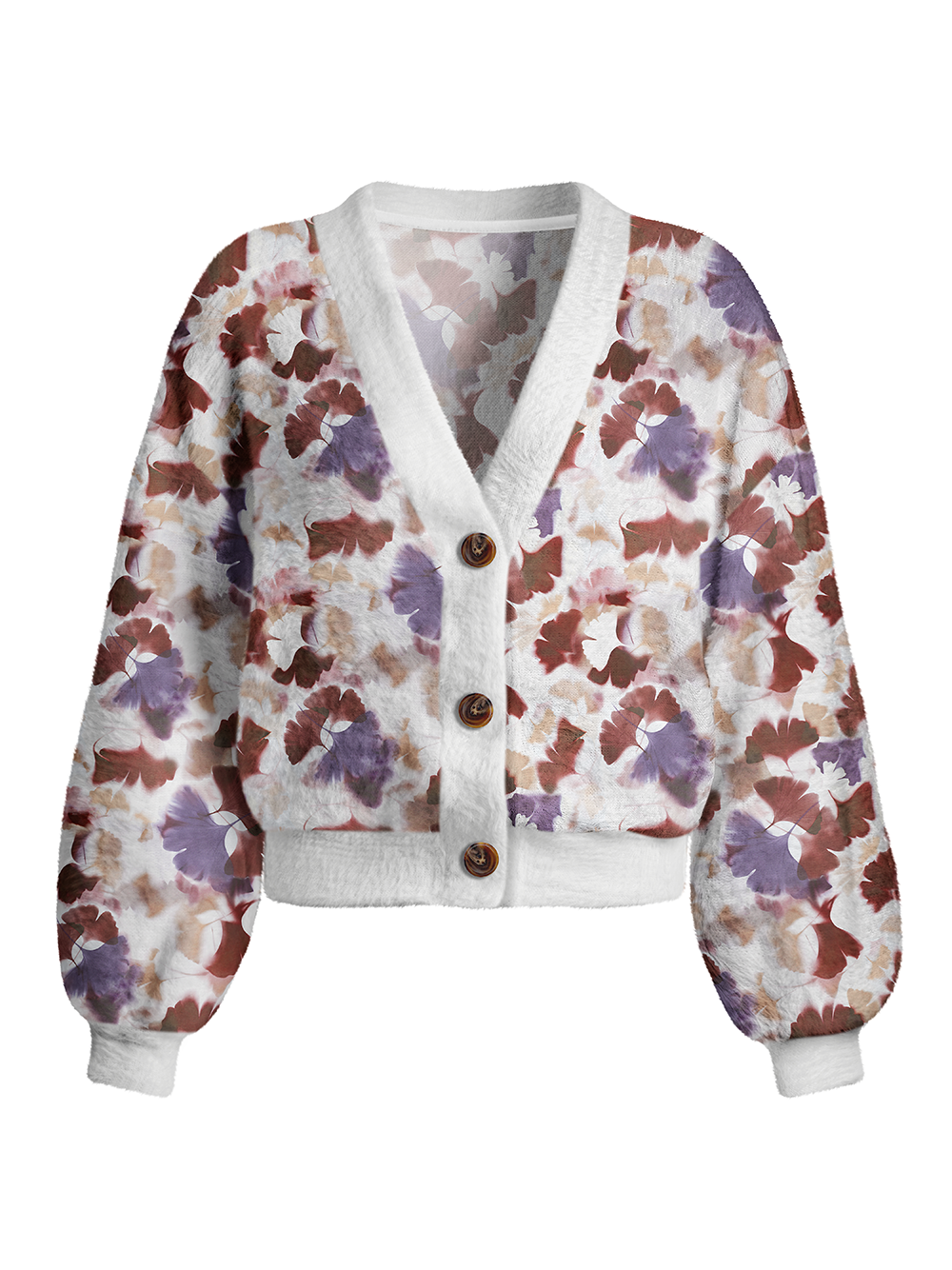 Orionride Ink Wash Women's Fuzzy Knit Cardigan