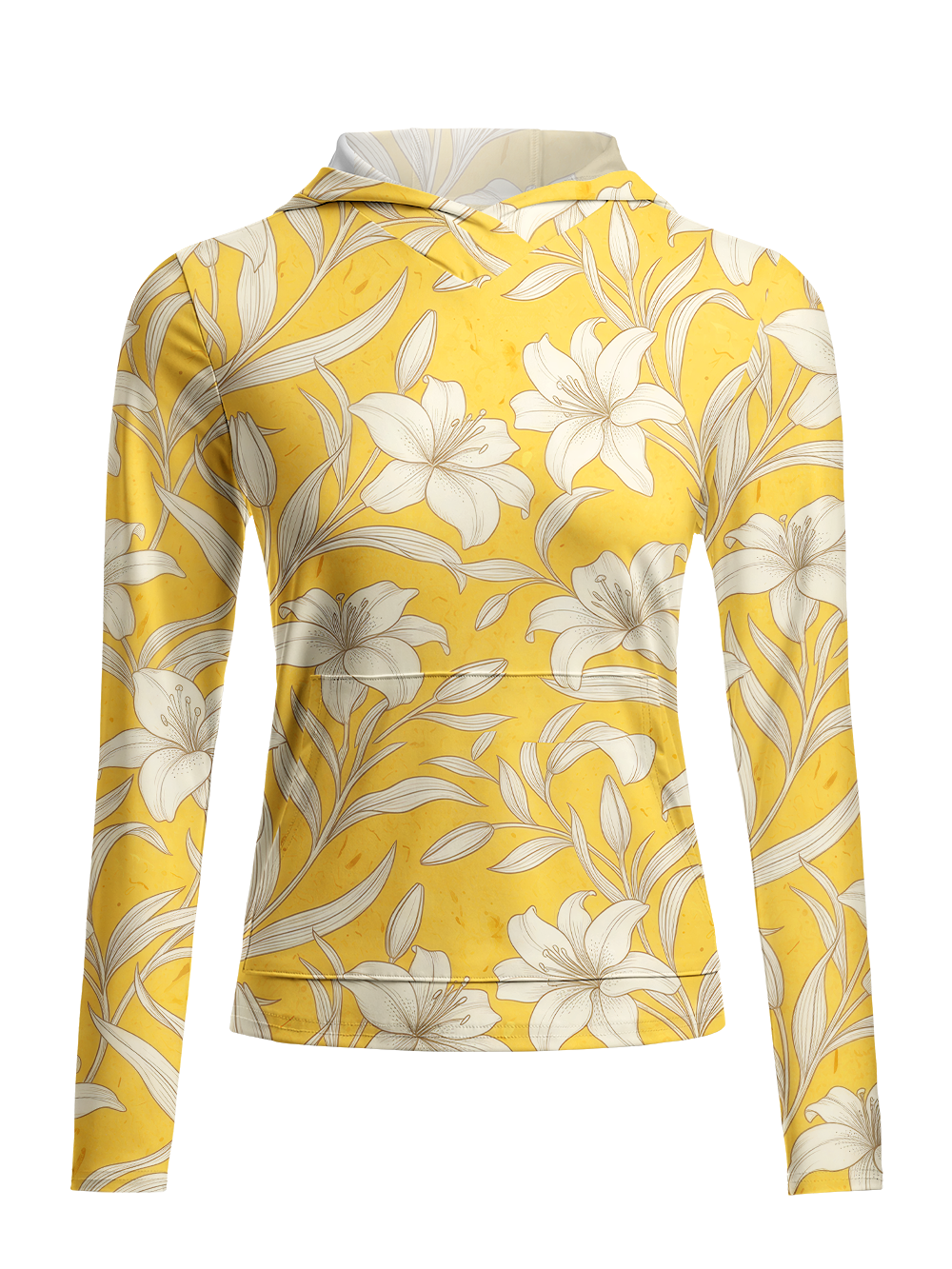 Orionride Elegant And Delicate Lily Women's Long Sleeve Cycling Hoodie Shirt