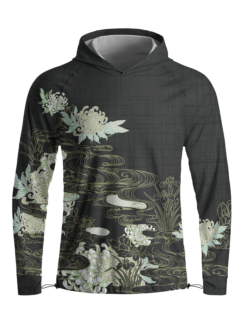 Orionride Golden Chrysanthemum Long Sleeve Cycling Hoodie Shirt