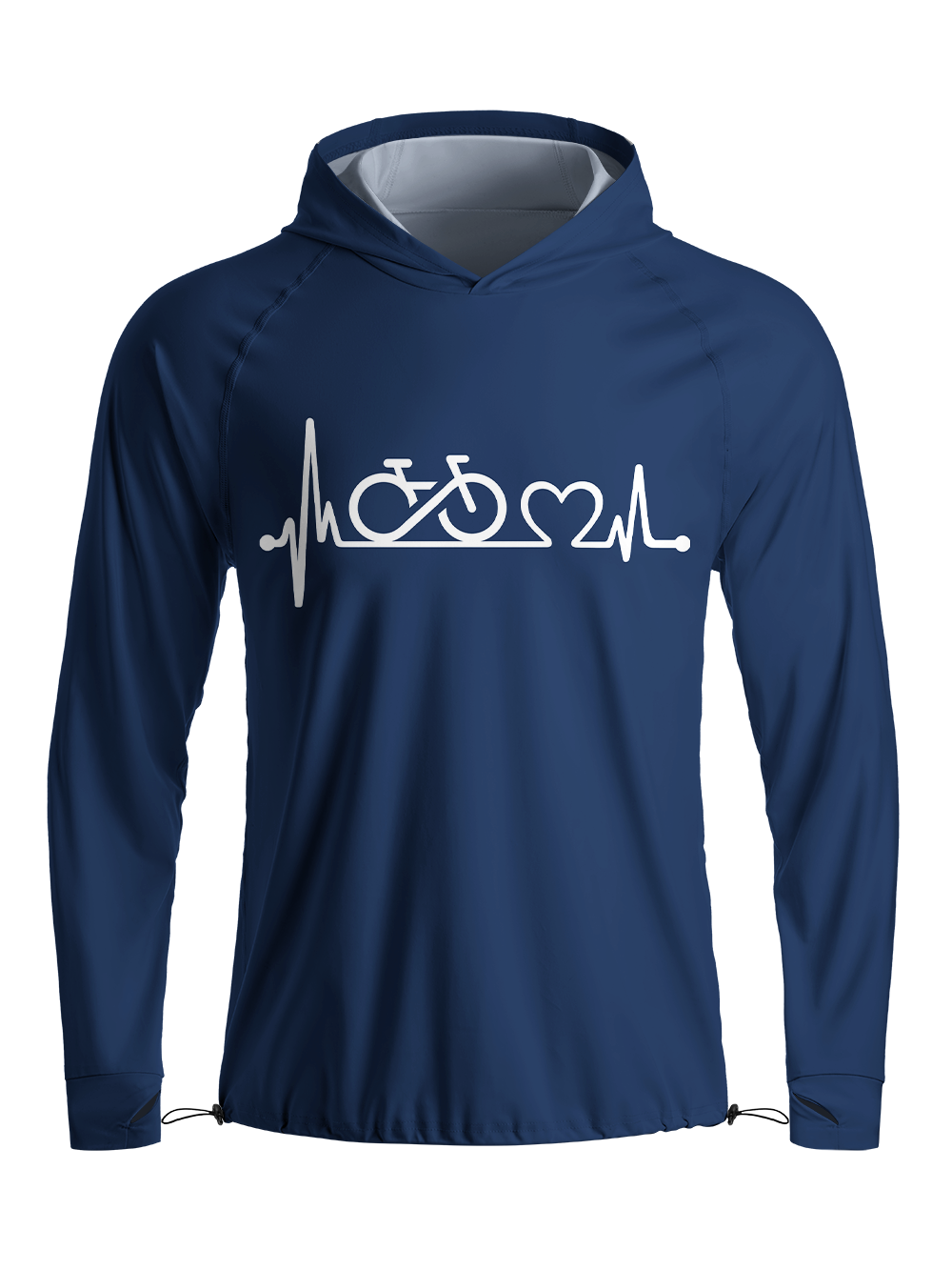 Orionride Bike Heartbeat Long Sleeve Cycling Hoodie Shirt