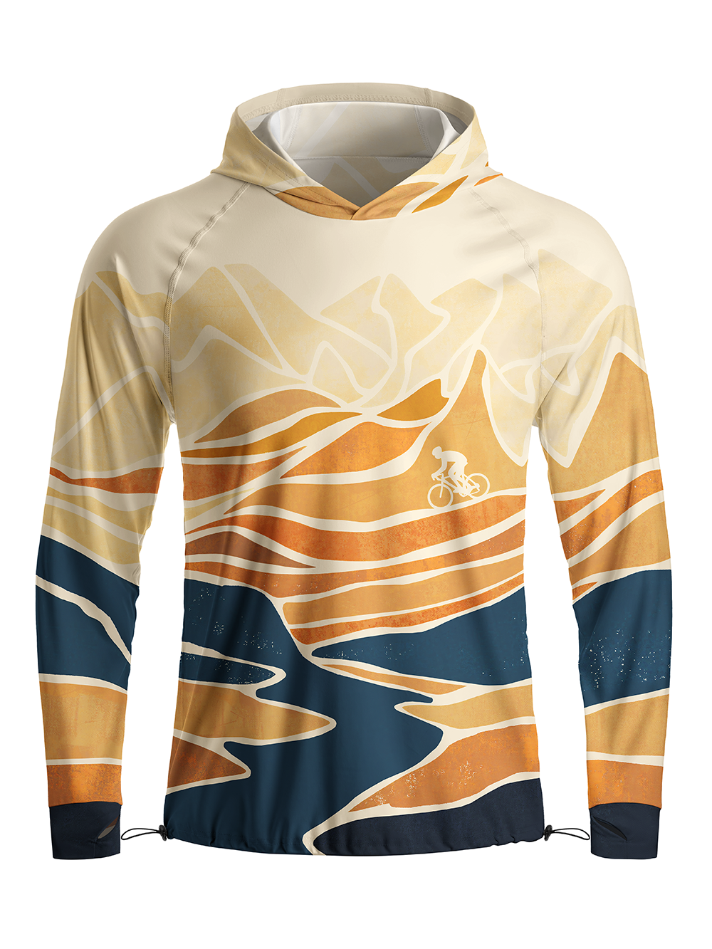Orionride Golden Pass Long Sleeve Cycling Hoodie Shirt