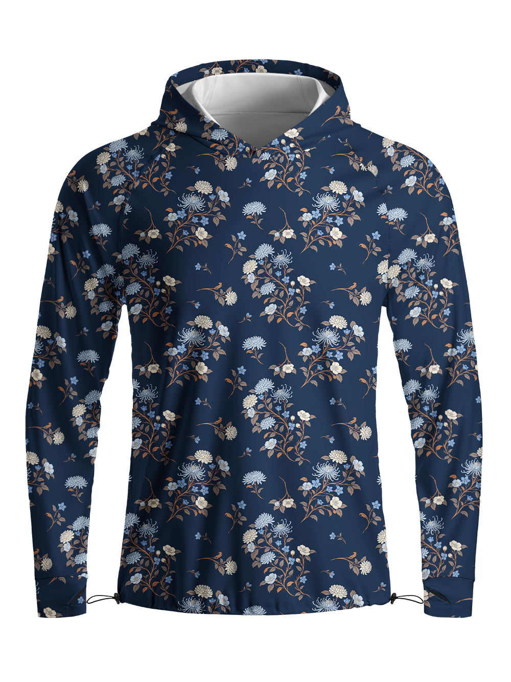 Orionride Japanese Bouquet Long Sleeve Cycling Hoodie Shirt