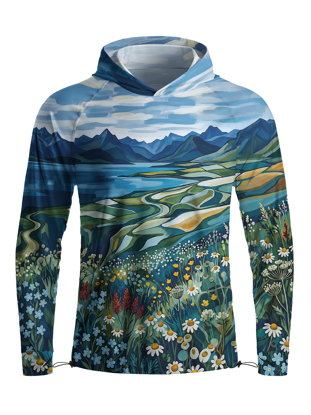 Orionride Wild Bloom Long Sleeve Cycling Hoodie Shirt