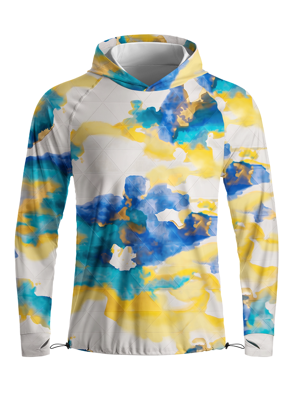 Orionride Watercolor Cloud Long Sleeve Cycling Hoodie Shirt