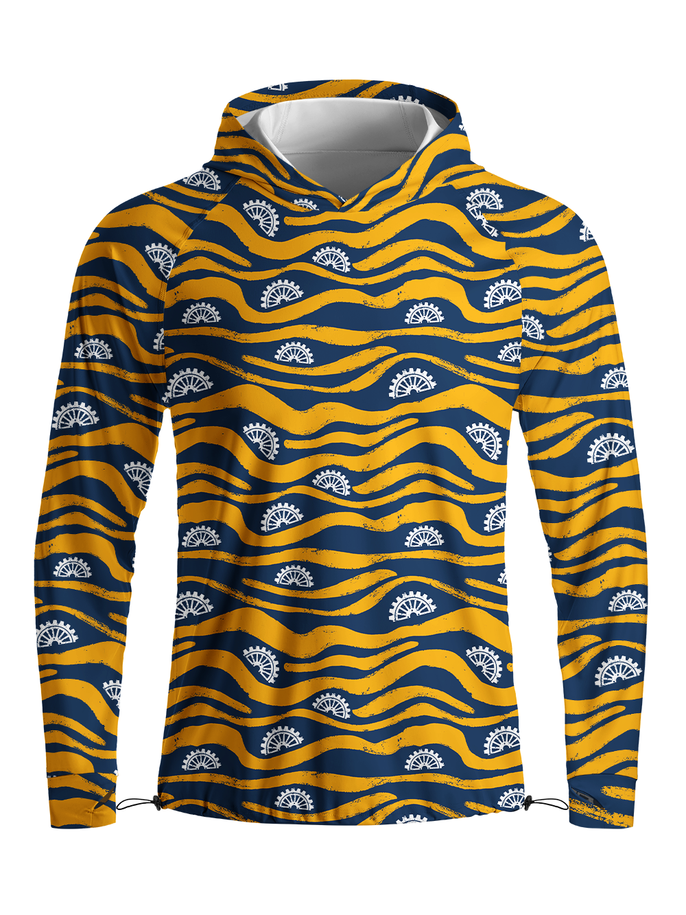 Orionride Gear Contour Lines Long Sleeve Cycling Hoodie Shirt