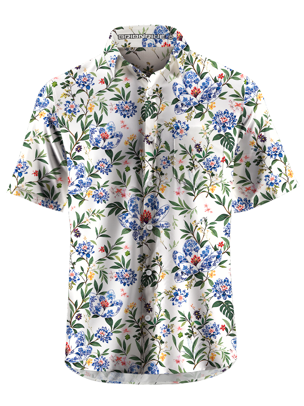 Orionride Porcelain Garden Zipper Pockets Ultra Lightweight Short Sleeves Gravel Shirt