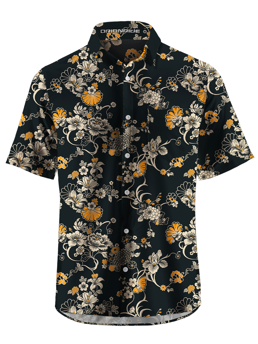 Orionride Dark Garden Zipper Pockets Ultra Lightweight Short Sleeves Gravel Shirt