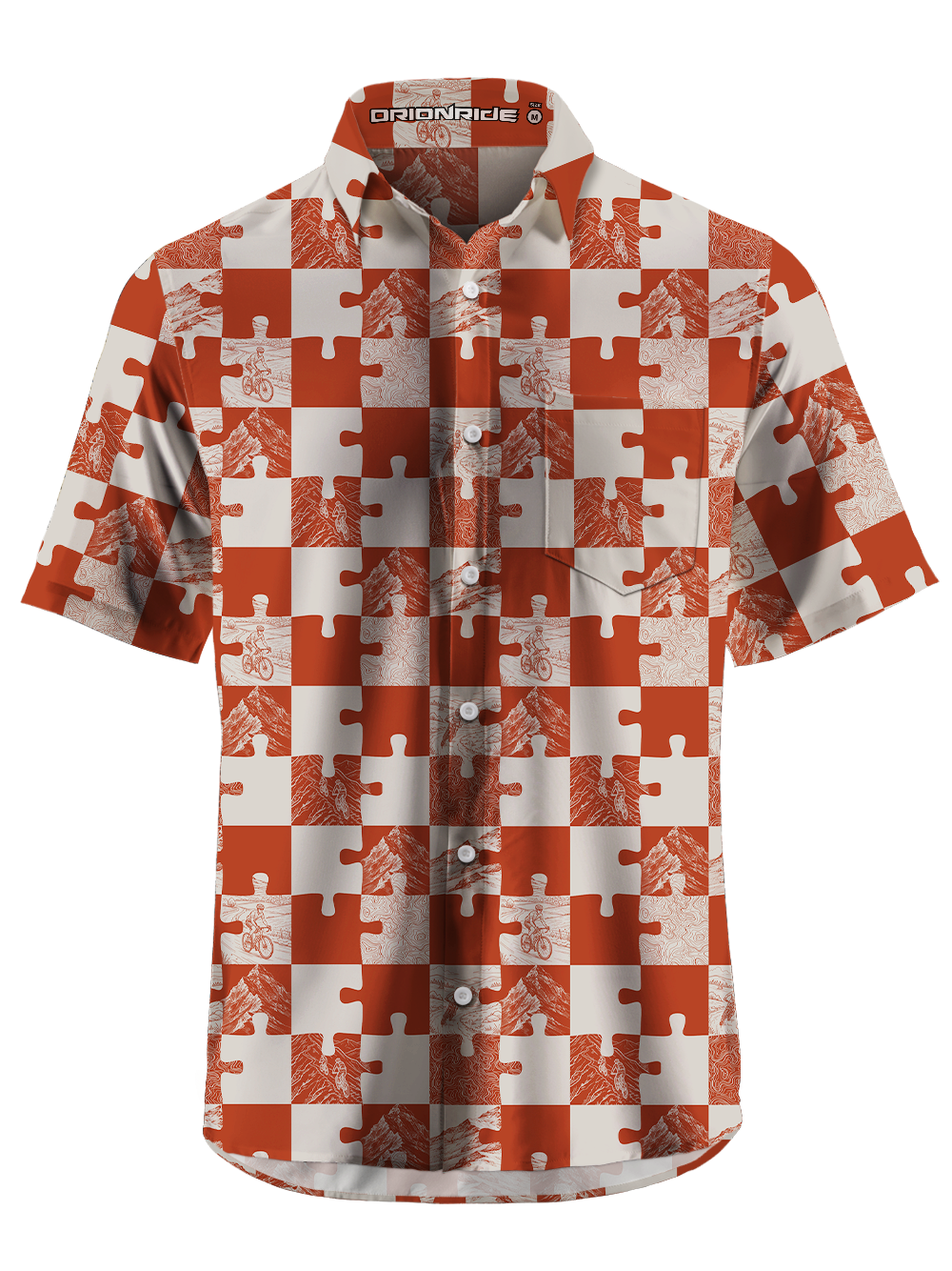 Orionride Puzzle Ride Zipper Pockets Ultra Lightweight Short Sleeves Gravel Shirt