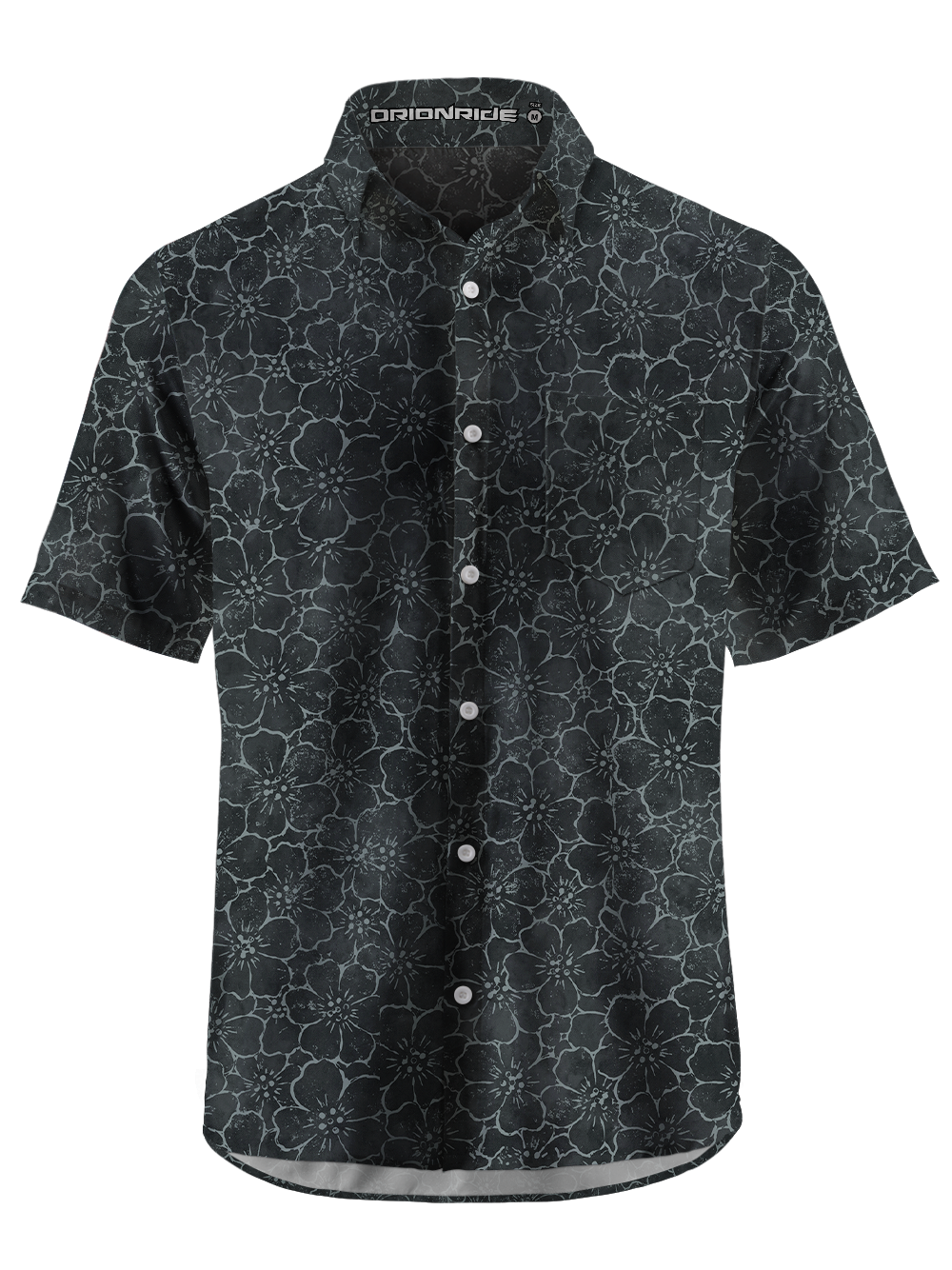 Orionride Dense Cherry Blossoms Zipper Pockets Ultra Lightweight Short Sleeves Gravel Shirt