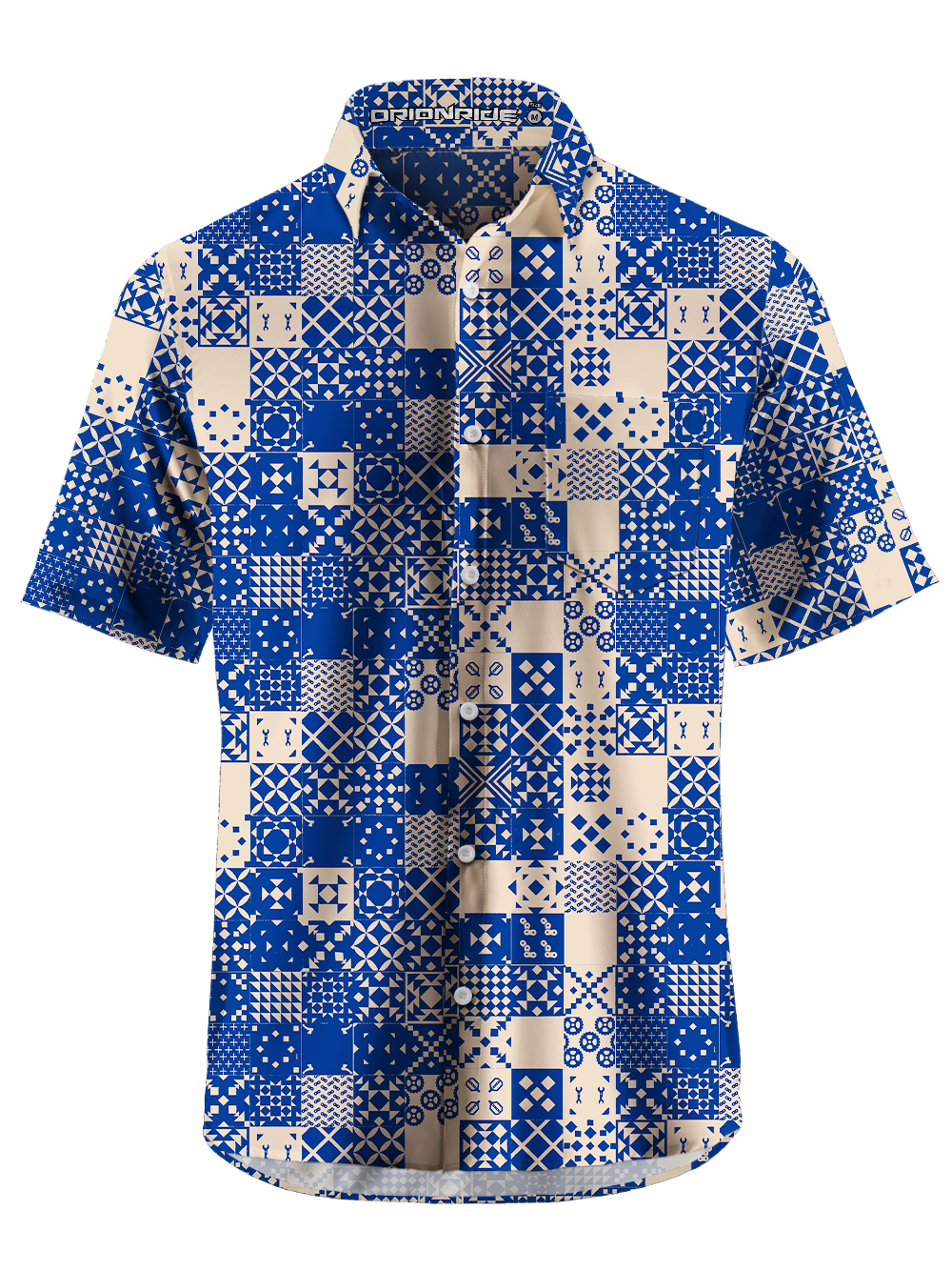Orionride Pattern Code Zipper Pockets Ultra Lightweight Short Sleeves Gravel Shirt