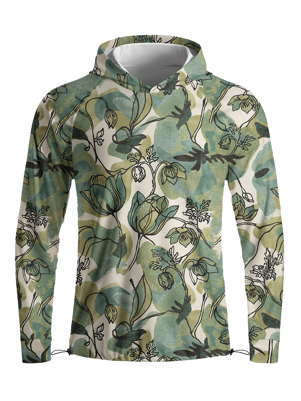 Orionride Boho Bloom Long Sleeve Cycling Hoodie Shirt