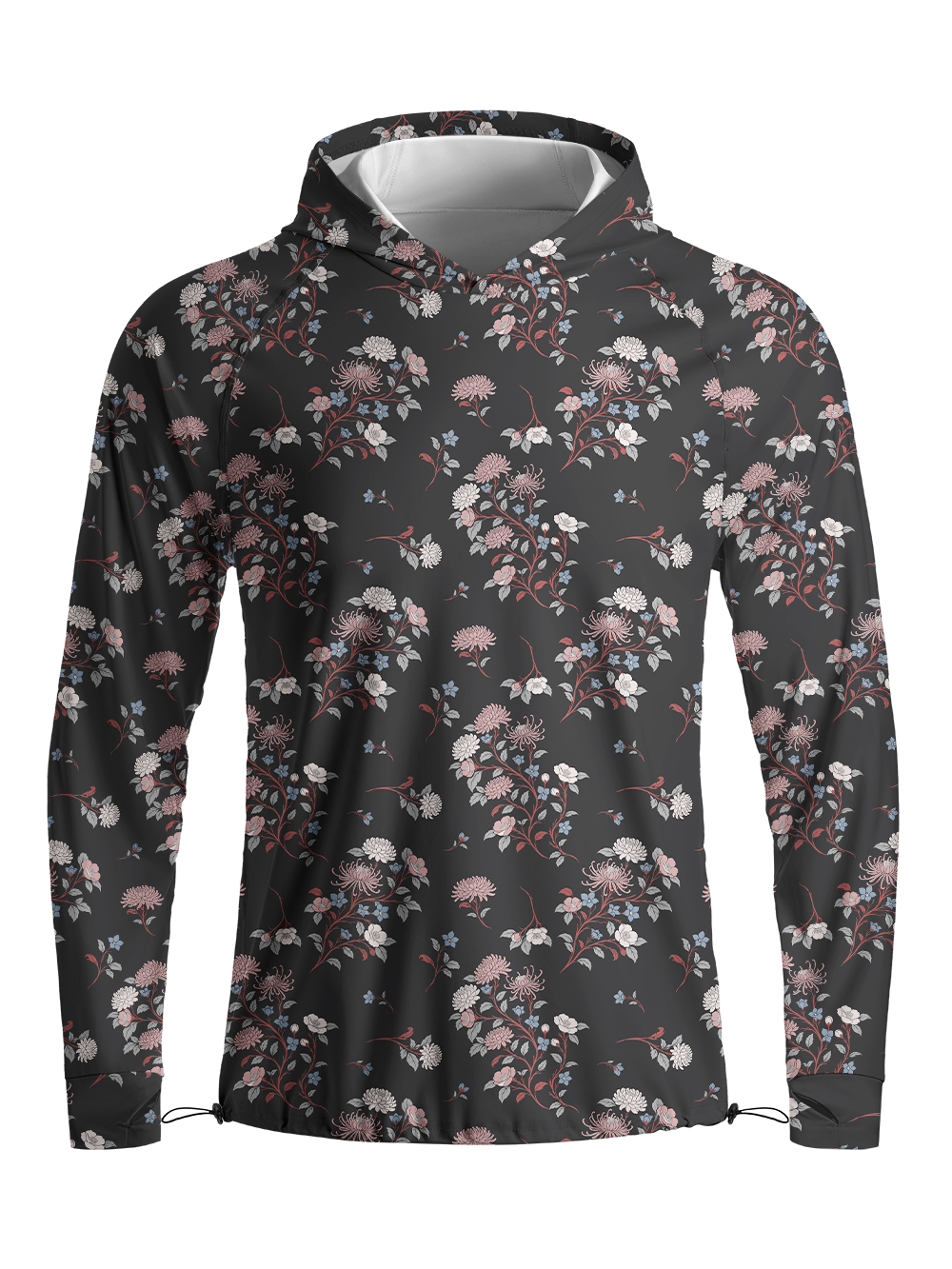 Orionride Japanese Bouquet Long Sleeve Cycling Hoodie Shirt