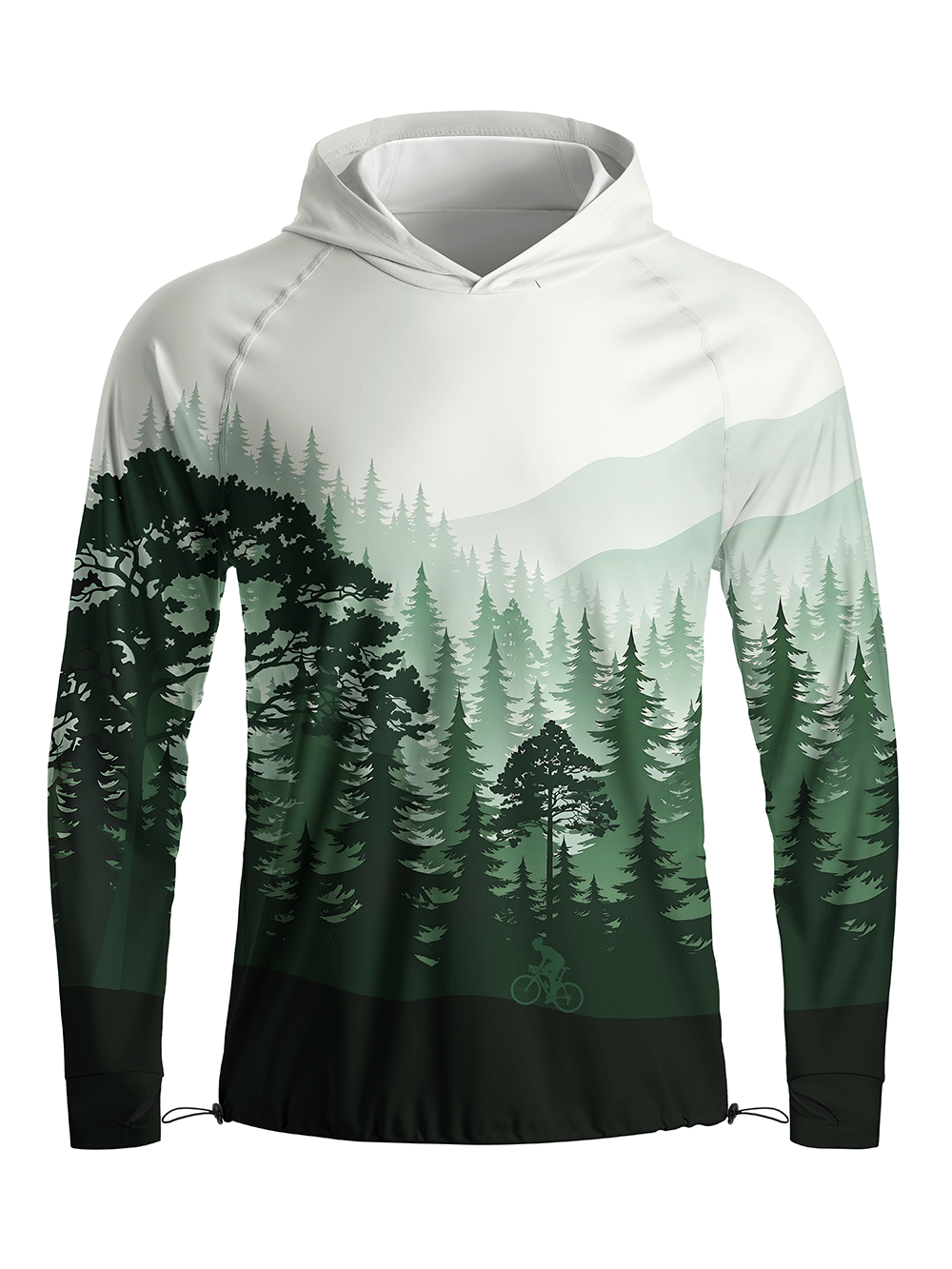 Orionride Silent Pines Long Sleeve Cycling Hoodie Shirt