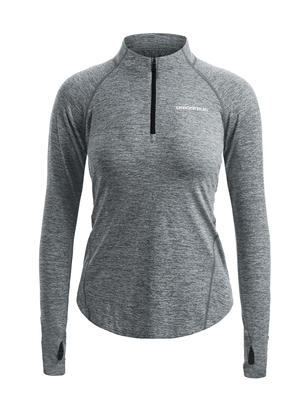 Orionride Women's Quick Dry Lightweight Quarter Zip Long Sleeve Shirt Gray