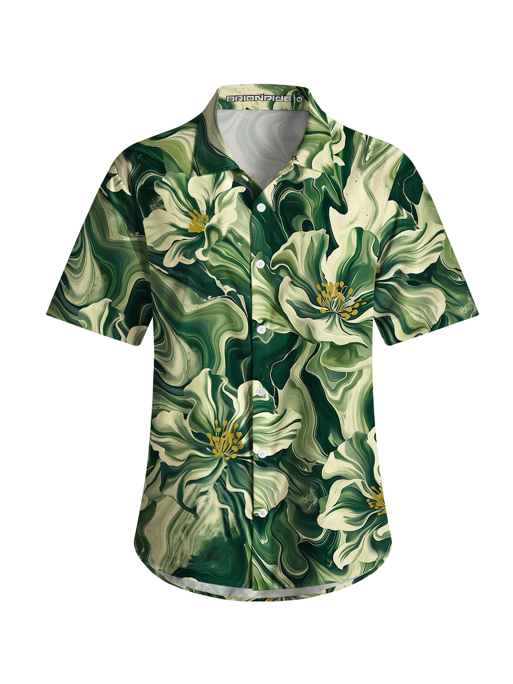 Orionride Fluid Blossoms Zipper Pockets Ultra Lightweight Short Sleeves Women's Gravel Shirt