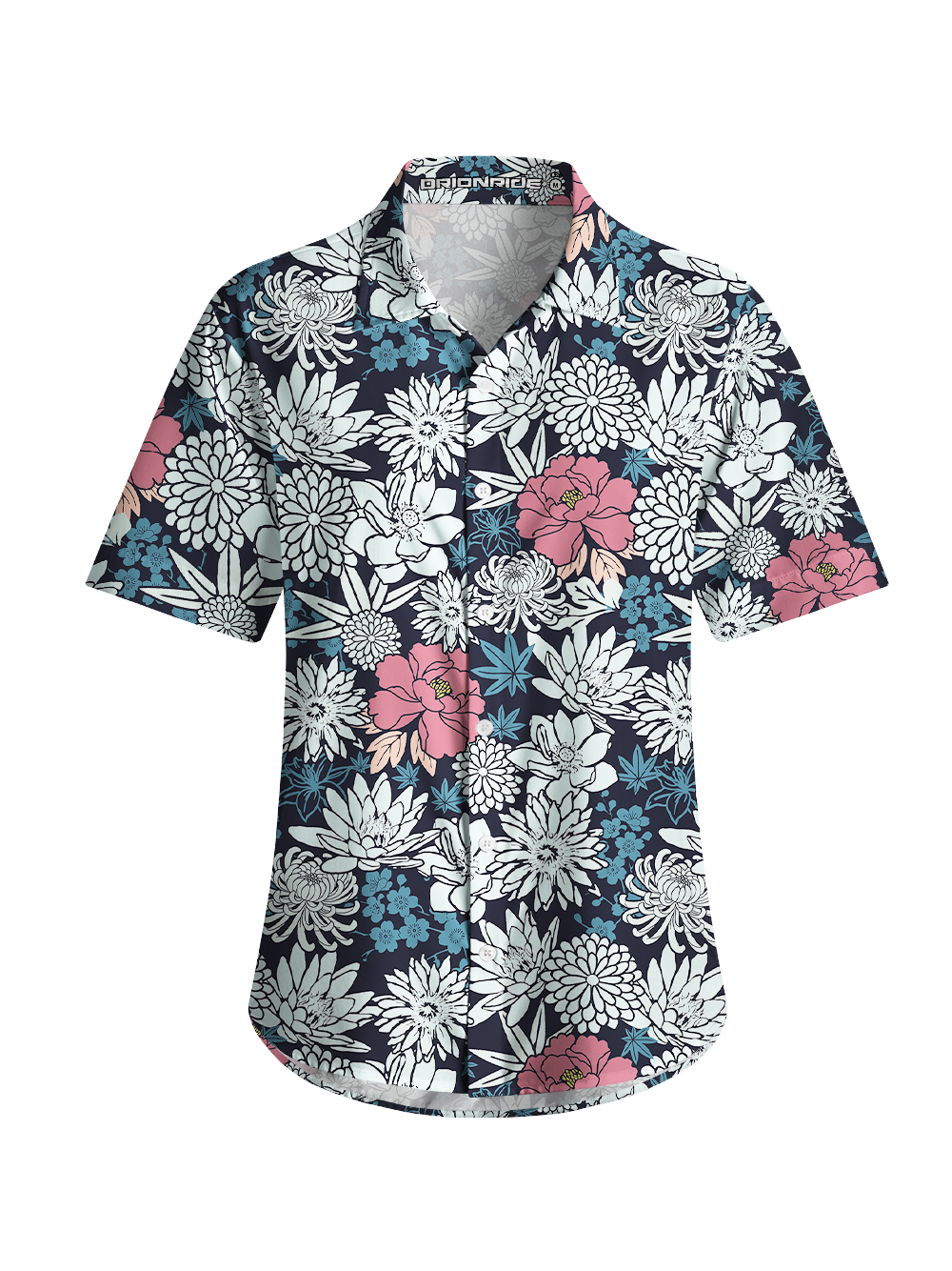 Orionride Floral Fragrance Zipper Pockets Ultra Lightweight Short Sleeves Women's Gravel Shirt