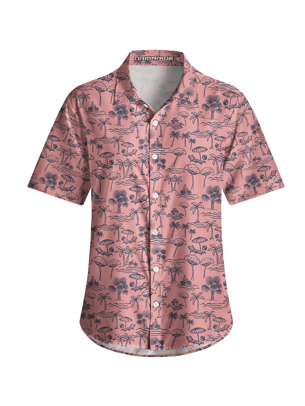 Orionride Beach Coconut Trees Zipper Pockets Ultra Lightweight Short Sleeves Women's Gravel Shirt