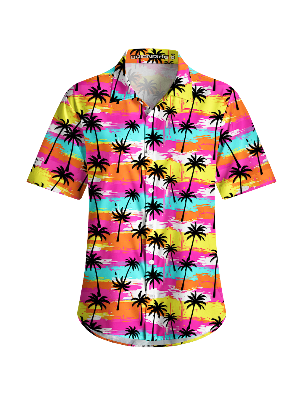 Orionride Colorful Hawaii Zipper Pockets Ultra Lightweight Short Sleeves Women's Gravel Shirt