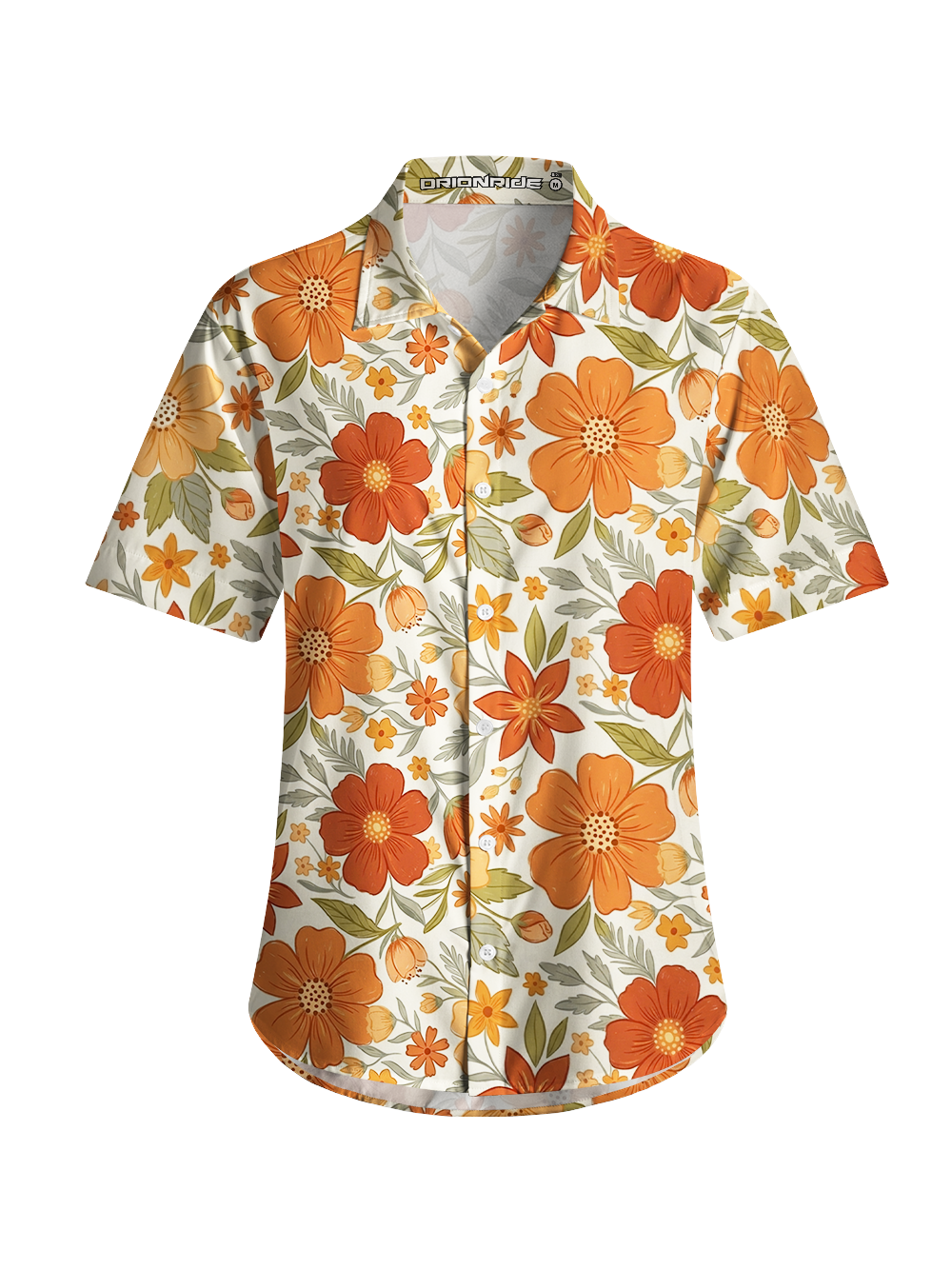 Orionride Bright Daisy Zipper Pockets Ultra Lightweight Short Sleeves Women's Gravel Shirt