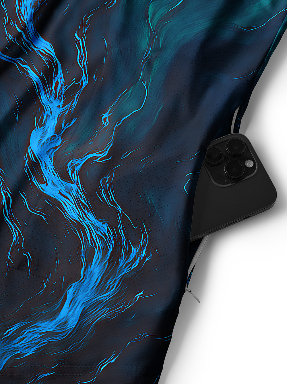 Orionride Liquid Flow Texture Men's Stretchy Breathable Long Sleeve Gravel Shirt