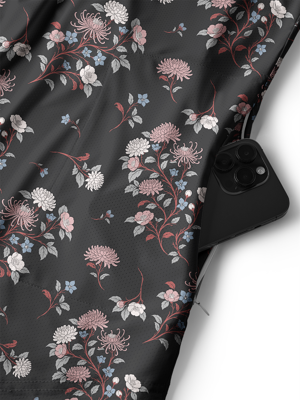Orionride Japanese Bouquet Men's Stretchy Breathable Long Sleeve Gravel Shirt