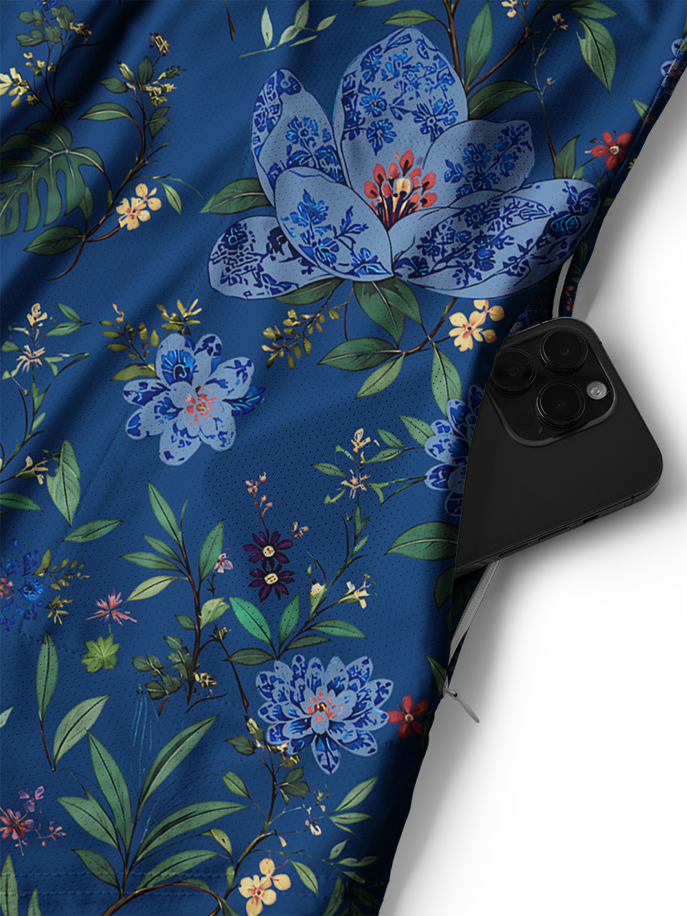 Orionride Porcelain Garden Men's Stretchy Breathable Long Sleeve Gravel Shirt
