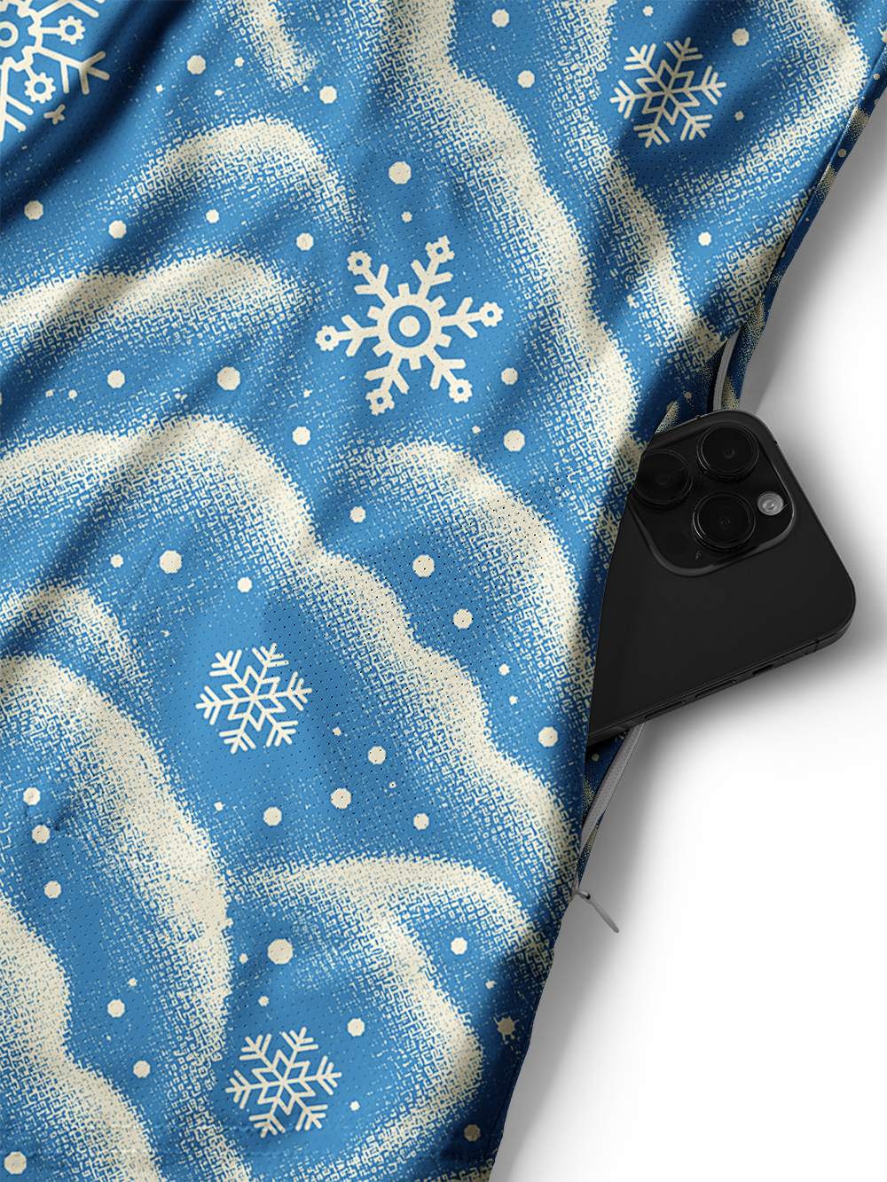 Orionride Snow Waves Men's Stretchy Breathable Long Sleeve Gravel Shirt