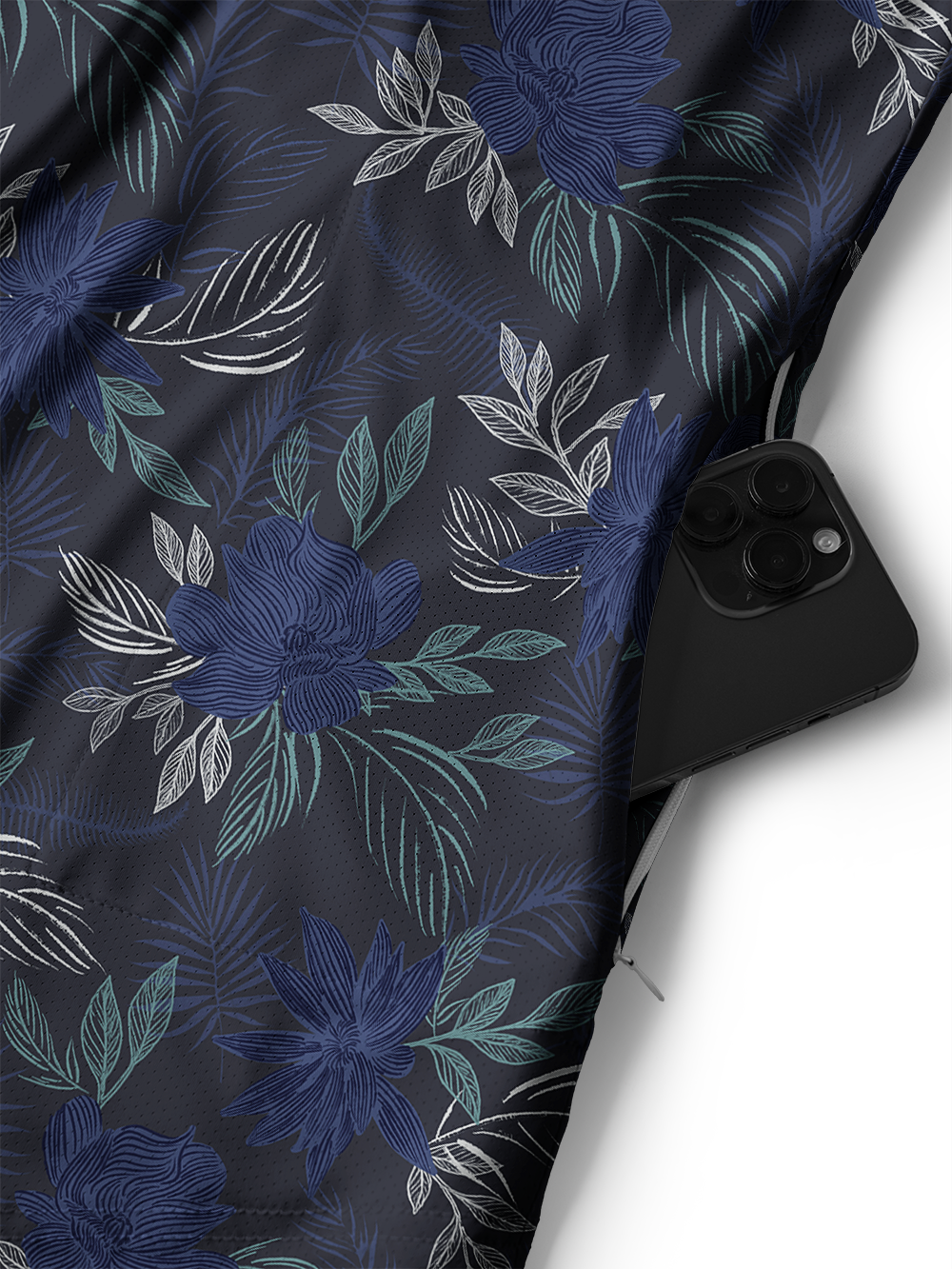 Orionride Floral Lines Men's Stretchy Breathable Long Sleeve Gravel Shirt