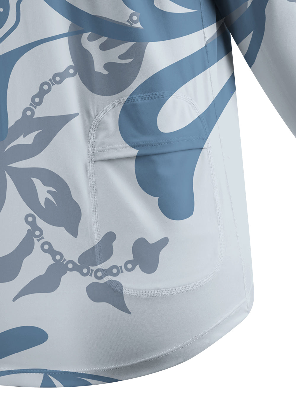 Orionride Blue Floral Women's Quick Dry Downhill Jersey