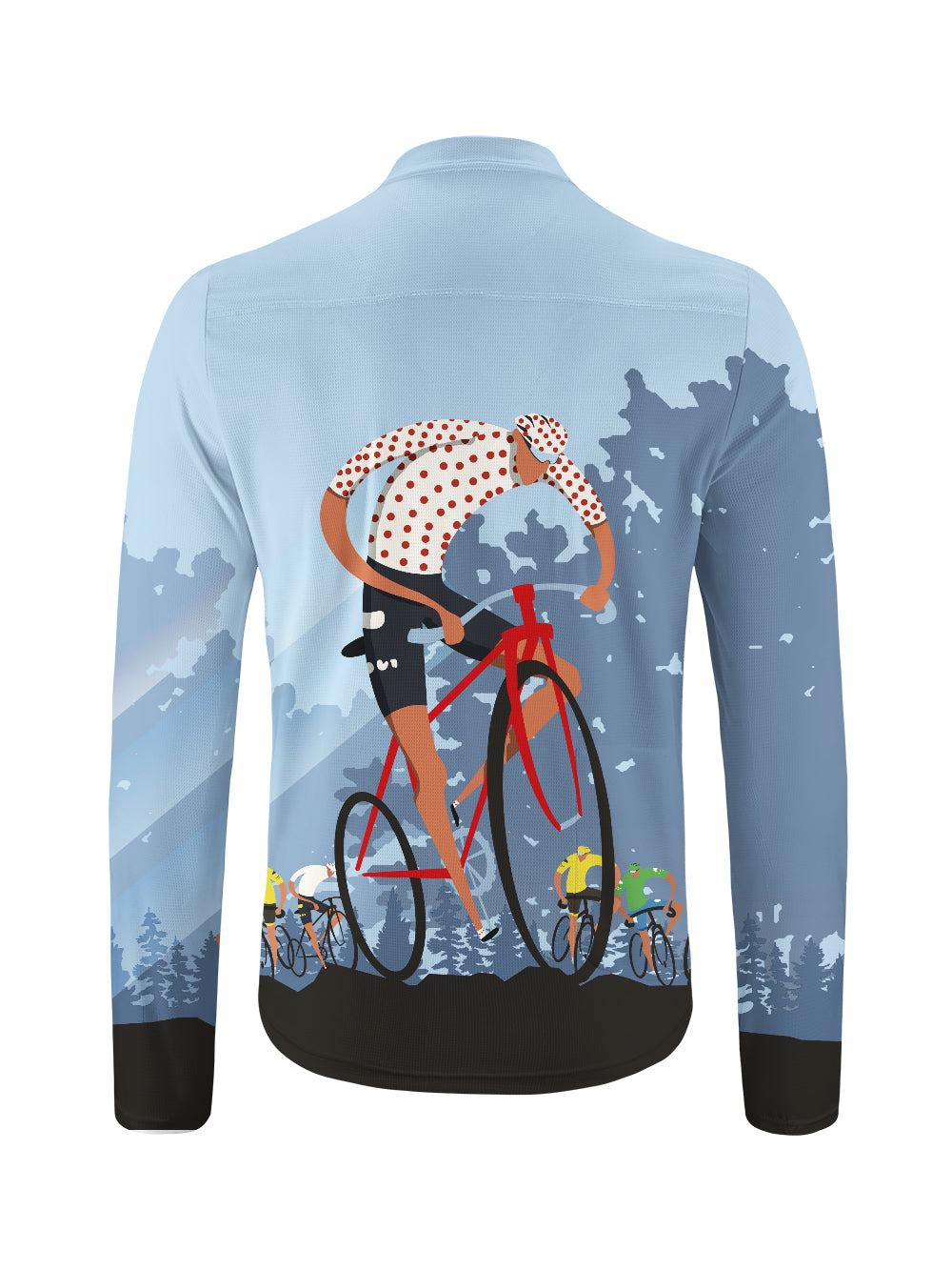 Orionride Passionate Team Long Sleeve Half Zipper Mountain Bike Jersey