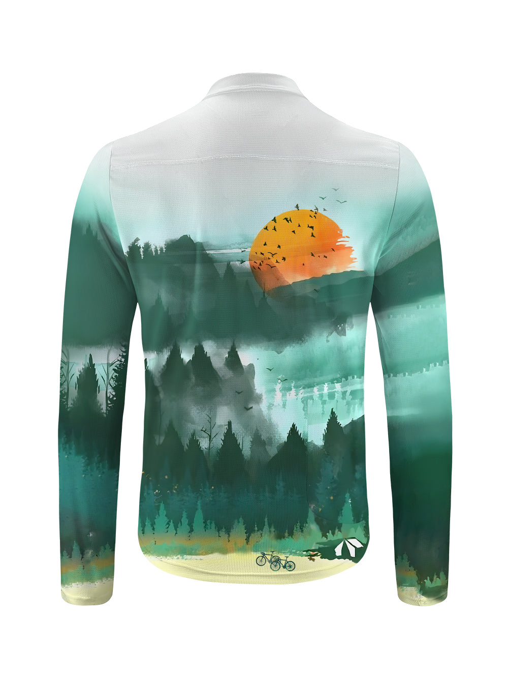 Orionride Misty Morning Long Sleeve Half Zipper Mountain Bike Jersey