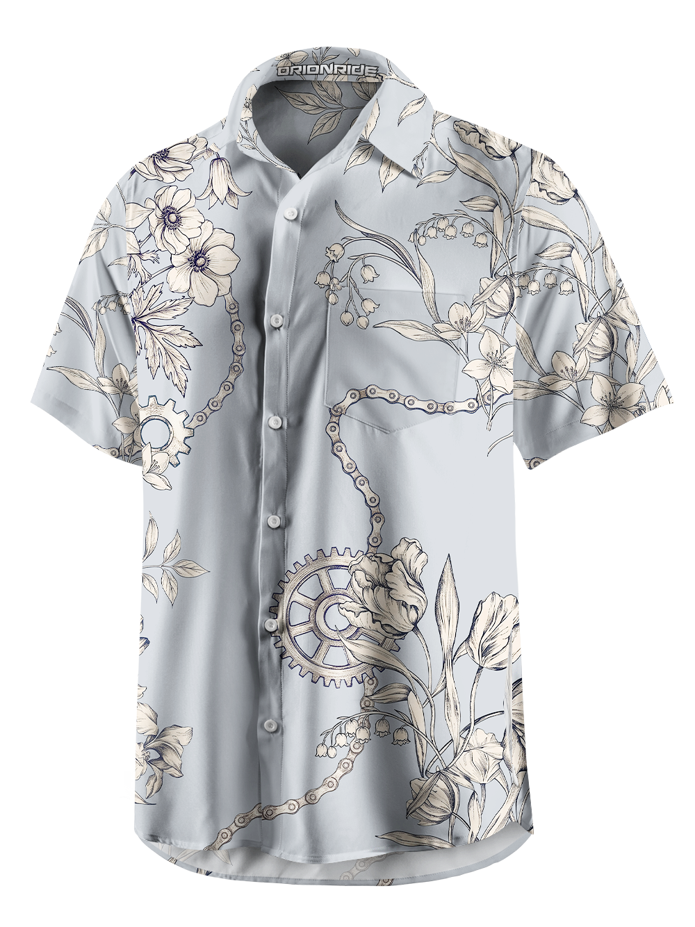 Orionride Petals Unfold Zipper Pockets Ultra Lightweight Short Sleeves Gravel Shirt