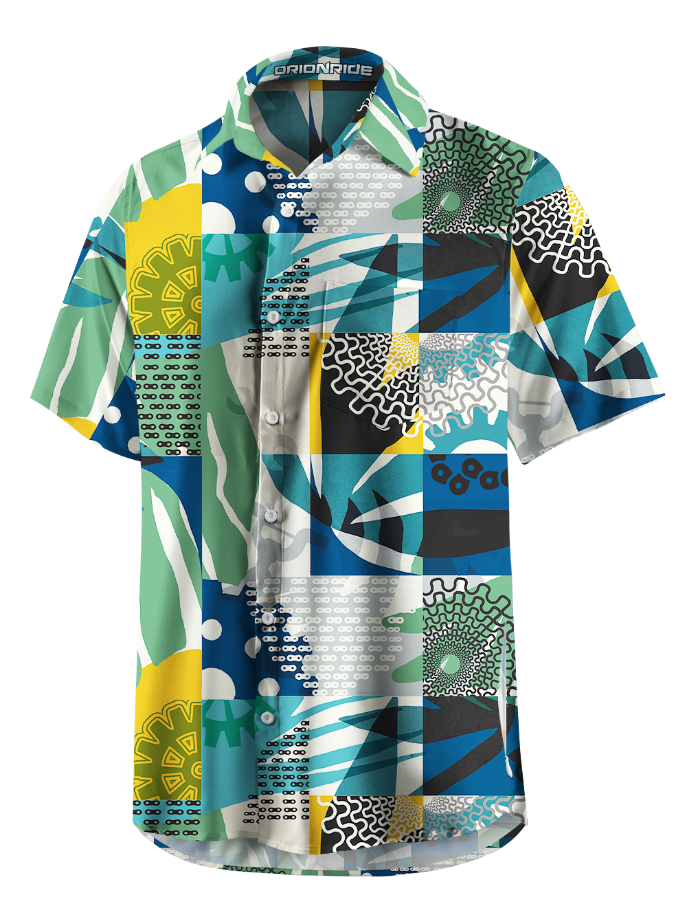 Orionride Parts With Subtle Patterns Zipper Pockets Ultra Lightweight Short Sleeves Gravel Shirt