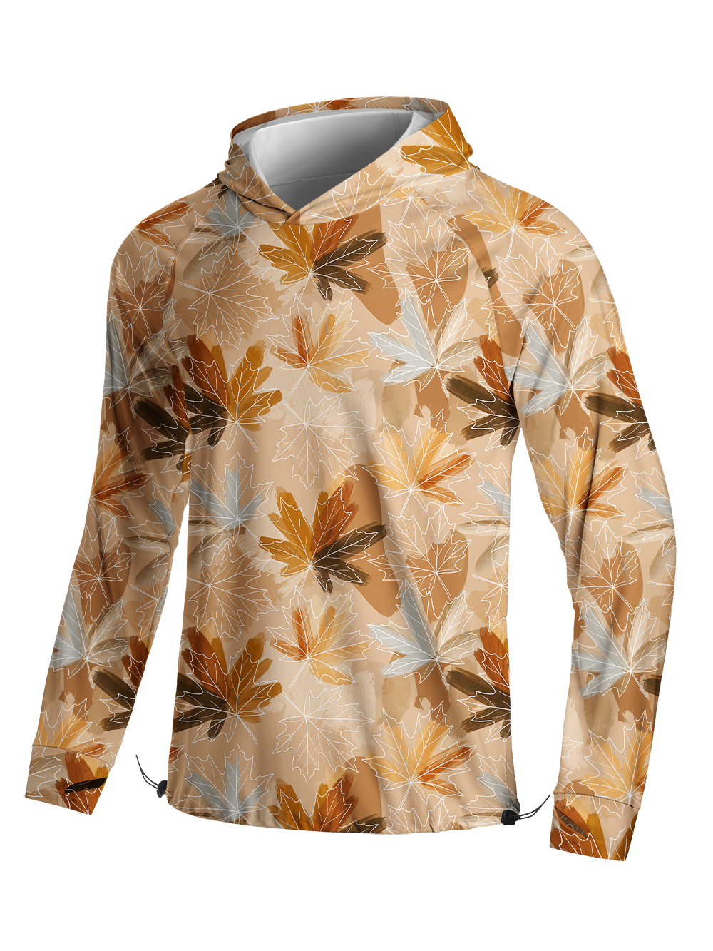 Orionride Dual Leaf Long Sleeve Cycling Hoodie Shirt