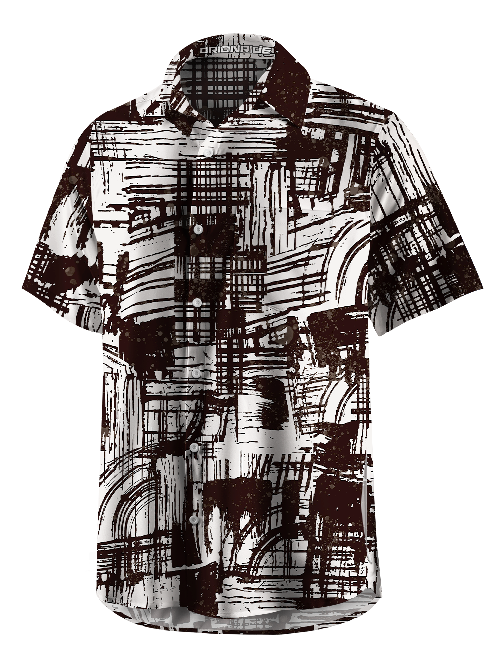 Orionride Building Outline Zipper Pockets Ultra Lightweight Short Sleeves Gravel Shirt
