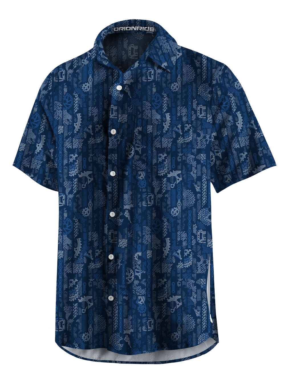 Orionride Night Gear Pattern Zipper Pockets Ultra Lightweight Short Sleeves Gravel Shirt