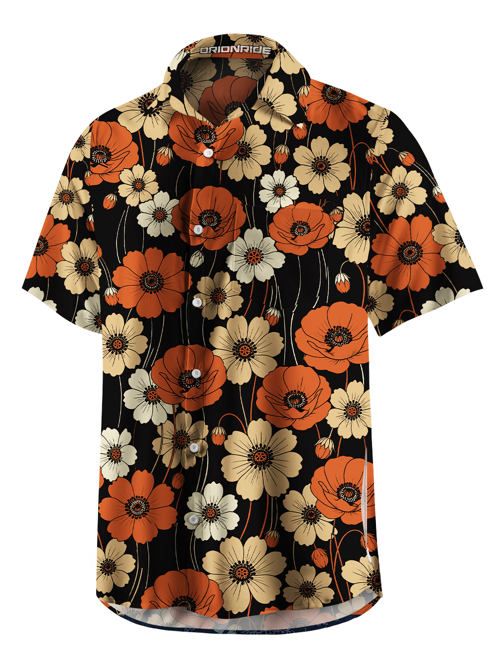 Orionride Swaying Anemone Zipper Pockets Ultra Lightweight Short Sleeves Gravel Shirt
