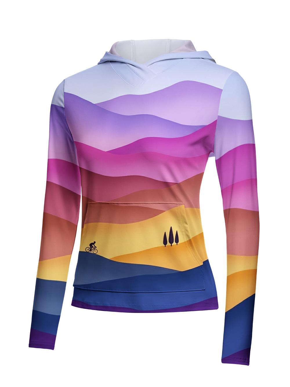 Orionride Twilight Ride Women's Long Sleeve Cycling Hoodie Shirt